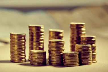 altın sikke, para kavramı yığınları