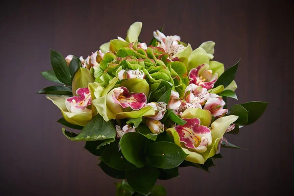 Beautiful Fresh Flower Bouquet Valentine Day Concept — Stock Photo, Image