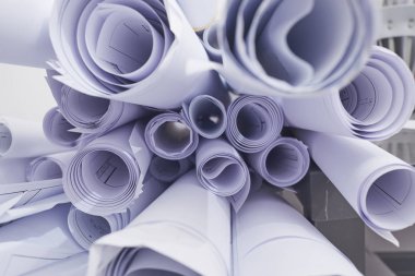 Beyaz rulo iş kağıt, yakın çekim