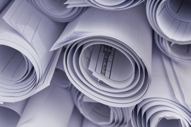 Beyaz rulo iş kağıt, yakın çekim