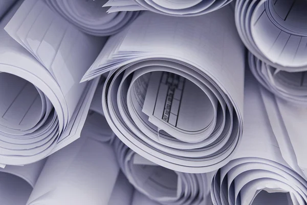 Rolls White Business Paper Close — Stock Photo, Image