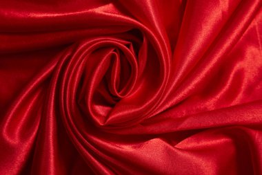 Lüks kırmızı saten kumaş arka plan için davetiye pürüzsüz 