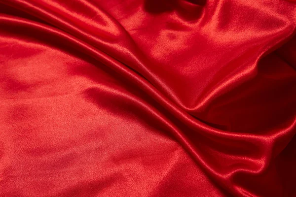 Роскошный Красный Атлас Гладкой Ткани Фона Приглашения Карты — стоковое фото
