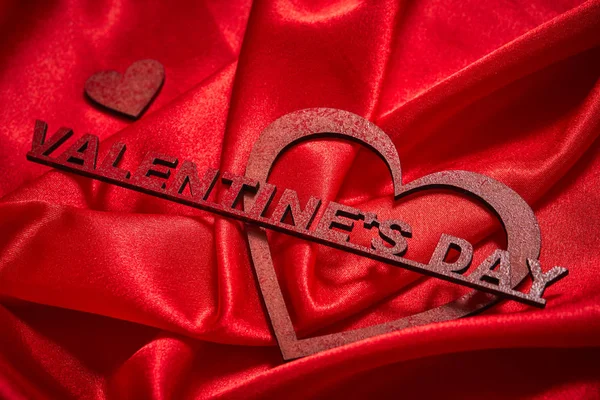 Mooie Rode Decoratie Voor Valentines Day Close — Stockfoto