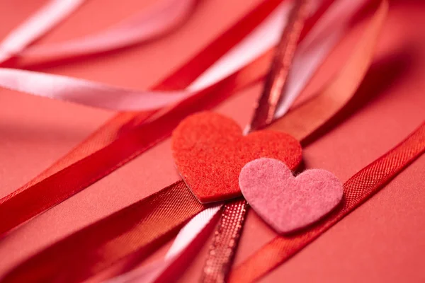 Schöne Rote Dekorationen Für Den Valentinstag — Stockfoto