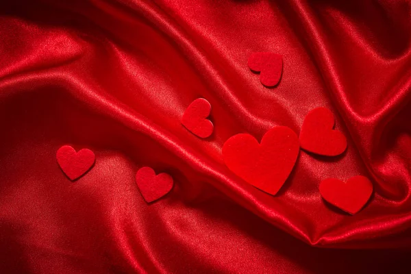 Belles Décorations Rouges Pour Saint Valentin Gros Plan — Photo