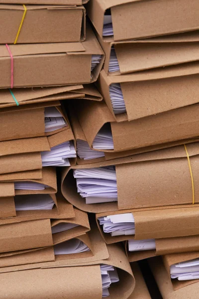 Stacks Paper Files Office Close — Stock Photo, Image