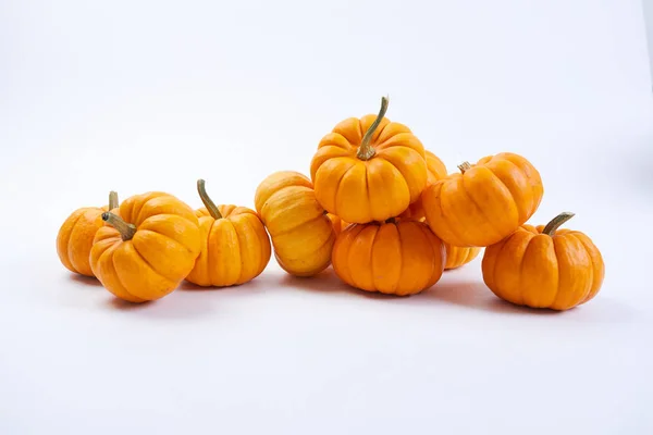 Citrouilles Fraîches Isolées Sur Fond Blanc Gros Plan — Photo