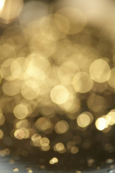 Abstrato Dourado Luzes Embaçadas Fundo — Fotografia de Stock
