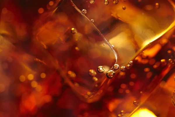 Cold Cola Ice Cubes Close — Stock Photo, Image