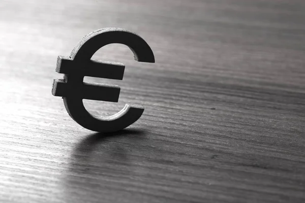 Symbol Měny Euro Šedém Pozadí — Stock fotografie