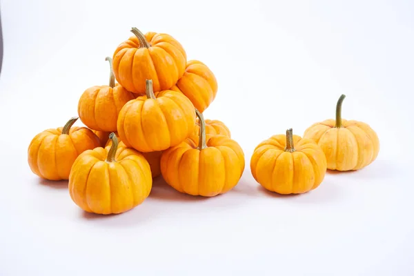 Citrouilles Fraîches Isolées Sur Fond Blanc Gros Plan — Photo