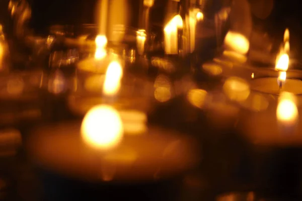 Декоративні Свічки Темному Фоні — стокове фото