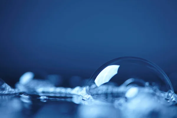 Абстрактные Пузыри Воды Синем Фоне — стоковое фото