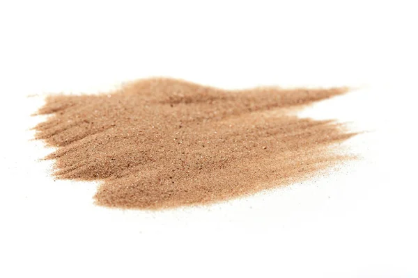 Haufen Trockener Sand Isoliert Auf Weißem Hintergrund — Stockfoto