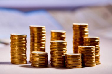 altın sikke, para kavramı yığınları