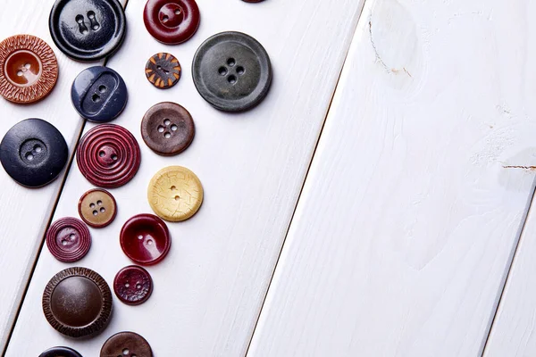 Sfondo Texture Bottoni Antichi Multicolori Vista Vicino — Foto Stock