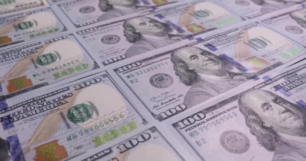 Yığınla Yeni Para Banknotları Yakın Görüş — Stok video