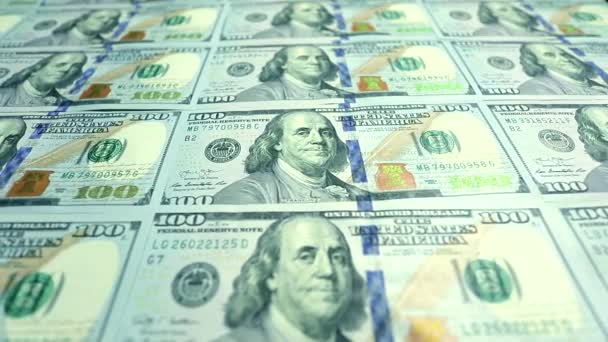 Yığınla Yeni Para Banknotları Yakın Görüş — Stok video