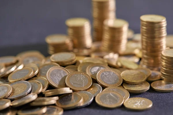 Euro Coins Stacked Each Other Money Concept — Stock Photo, Image