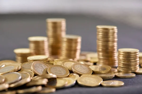 Euro Coins Stacked Each Other Money Concept — Stock Photo, Image