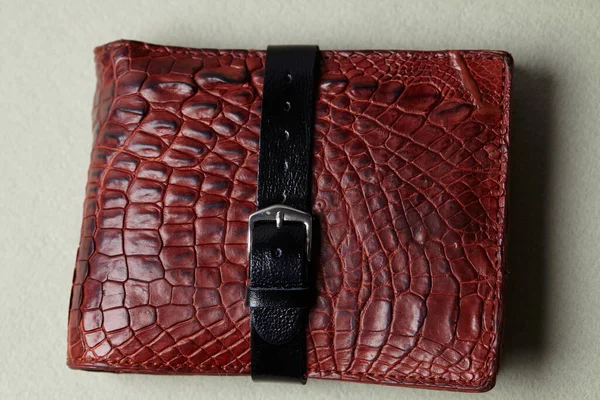 Leather Wallet Belt Close View — Stock Photo, Image