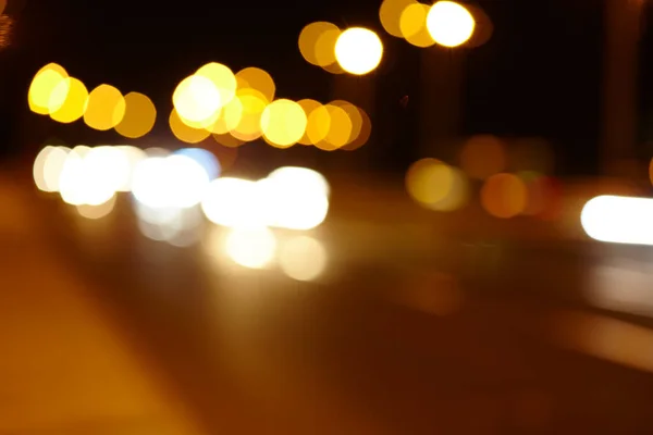 Blurred City Lights Dark Background — Stock Photo, Image