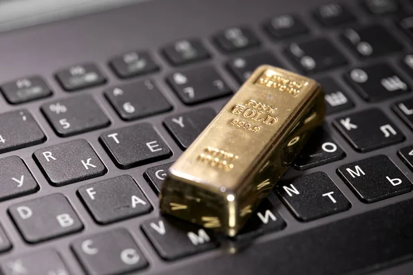 Golden Bar Keyboard — Stock Photo, Image