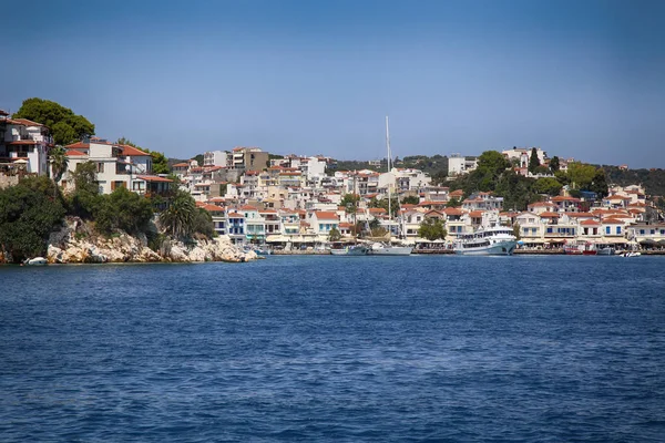 Vista Panorámica Ciudad Skiathos Isla Skiathos Grecia —  Fotos de Stock