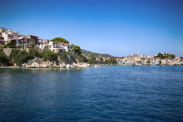 Vista Panorámica Ciudad Skiathos Isla Skiathos Grecia —  Fotos de Stock