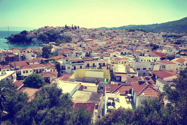 Skiathos Stadt Auf Skiathos Insel Griechenland — Stockfoto