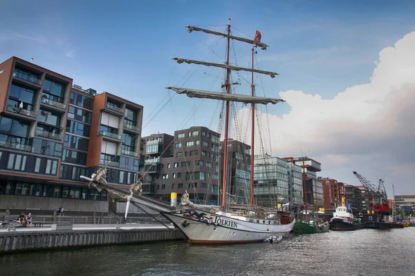 Hamburg Duitsland Juli 2014 Weergave Van Het Kwartaal Hafencity Wijk — Stockfoto