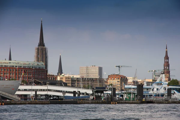 Hamburg Deutschland Juli 2014 Blick Auf Die Landschaft Des Touristenhafens — Stockfoto