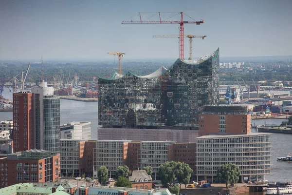 Hamburg Niemcy Lipca 2014 Widok Dzielnicy Hafencity Dzielnicy Hamburg Mitte — Zdjęcie stockowe