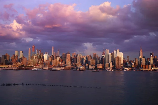 Manhattan Skyline New Jersey Nowy Jork — Zdjęcie stockowe