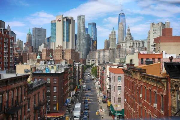 Nova York Eua Agosto 2018 Vista Sobre Madison Bairro Chinatown — Fotografia de Stock