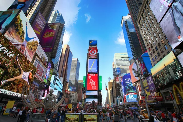 New York Usa August 2018 Überfüllt Mit Vielen Menschen Fuß — Stockfoto