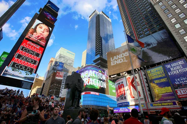 New York Usa August 2018 Überfüllt Mit Vielen Menschen Fuß — Stockfoto