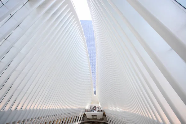 New York Usa Agosto 2018 Interno Oculus Della Stazione Bianca — Foto Stock