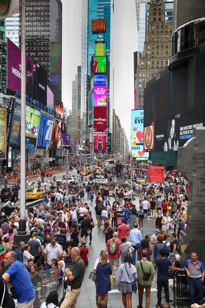 New York Usa August 2018 Überfüllt Mit Vielen Menschen Fuß — Stockfoto