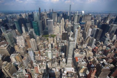 Manhattan gökdelen Empire State, New York City'e panoramik manzaralı