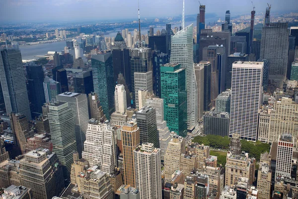 Manhattan Gökdelen Empire State New York City Panoramik Manzaralı — Stok fotoğraf