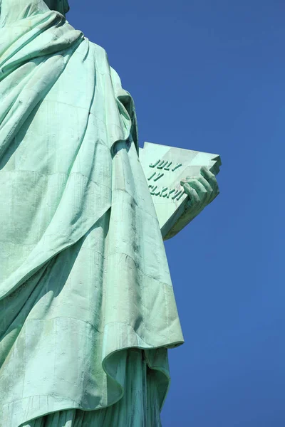 Förklaringen Självständighet Frihetsgudinnan New York Cit — Stockfoto