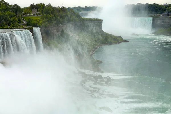 Mezi Spojenými Státy Americkými Kanadou Niagara Falls Státu New York — Stock fotografie