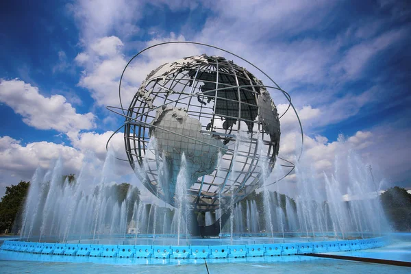 New York Usa August 2018 Die Unisphäre Welt Spülwiesenpark Spülen — Stockfoto