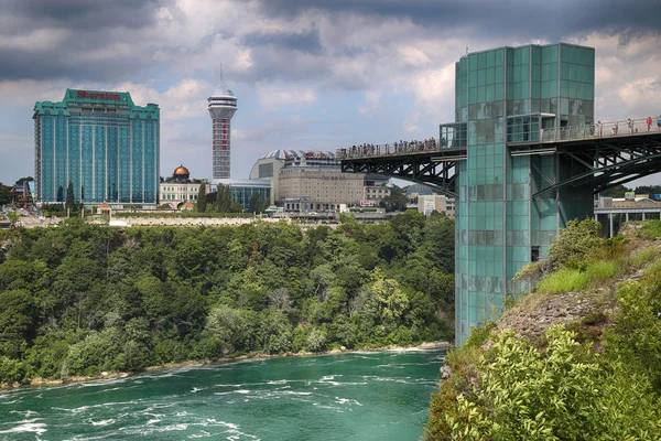 Niagara Falls Eua Agosto 2018 Bela Vista Ponte Arco Íris — Fotografia de Stock