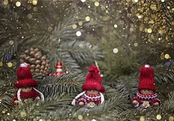 Hintergrund Mit Weihnachtsdekoration — Stockfoto