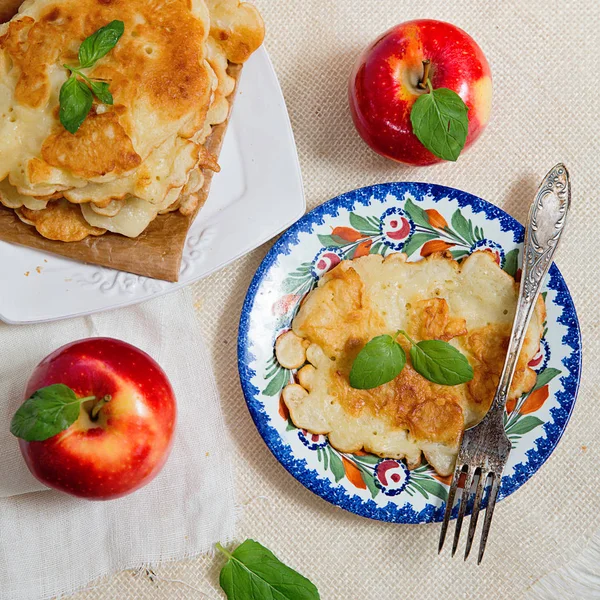 Buñuelos Manzana Sabrosos Caseros — Foto de Stock