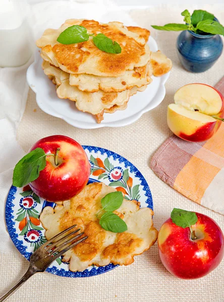 Buñuelos Manzana Sabrosos Caseros — Foto de Stock