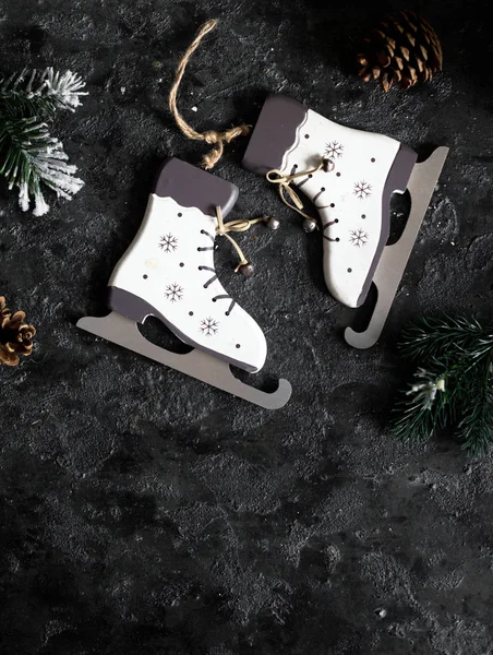 Decorative Ice Skates Retro Style — Stock Photo, Image